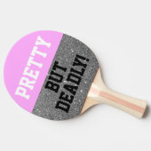 Rosa Schein-lustiges hübsches aber tot Tischtennis Schläger (Seitenansicht)
