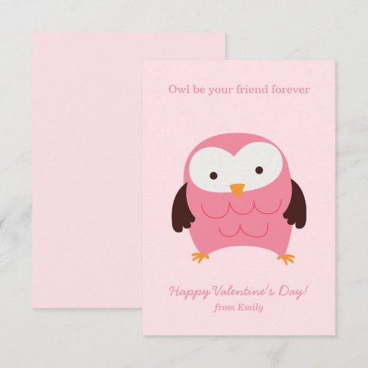 Rosa Schellfisch Einladung (Vorne/Hinten)