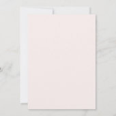 Rosa Schiefer Blatt Hochzeit Einladung (Rückseite)