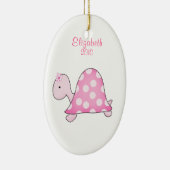 ROSA SCHILDKRÖTE personalisierte Keramik Ornament (Rechts)