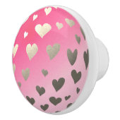 Rosa Schimmer-Herz-Mond-Türknauf Keramikknauf (Rechts)