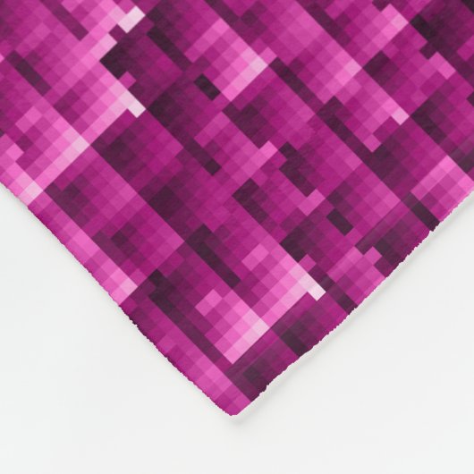 Rosa Schimmer, Silber, schwarze Sequenzen Fleecedecke (Ecke)