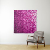 Rosa Schimmer, Silber, schwarze Sequenzen Wandteppich (Beispiel (Horizontal))