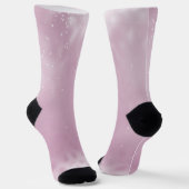 Rosa Schimmer und Glitzer Socken (Gewinkelt)