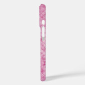 rosa schimmernde, texturierte Fliesen Case-Mate iPhone Hülle (Rückseite / Links)