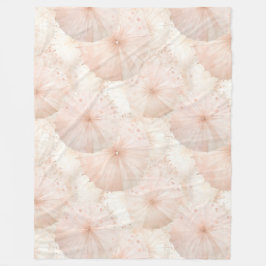 Rosa Schirmchen Fleecedecke