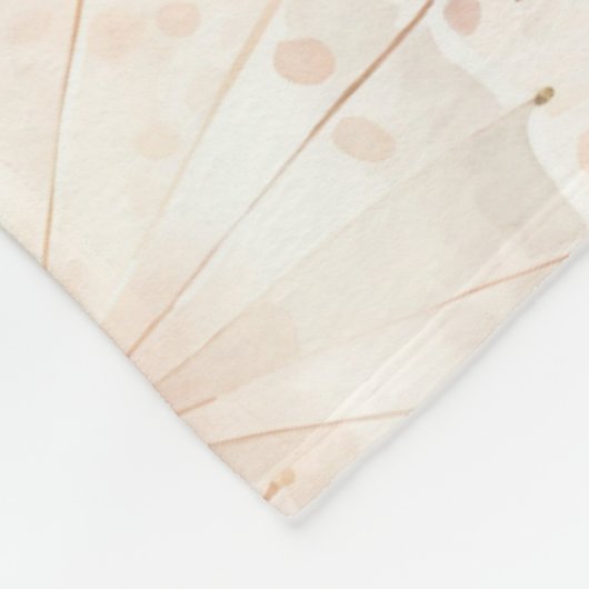Rosa Schirmchen Fleecedecke (Ecke)