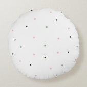 Rosa Schlafkatze Personalisiert Rundes Kissen (Rückseite)