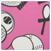 Rosa Schläger der Tennisspieler-Mädchen Stoff (Muster)