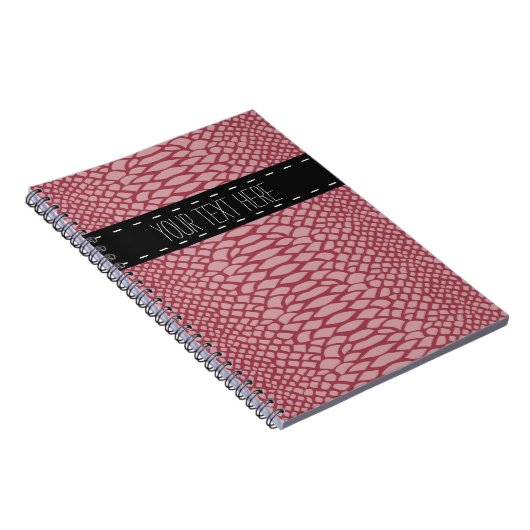 Rosa Schlange drucken Notizblock (Rechte Seite)