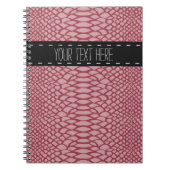 Rosa Schlange drucken Notizblock (Vorderseite)