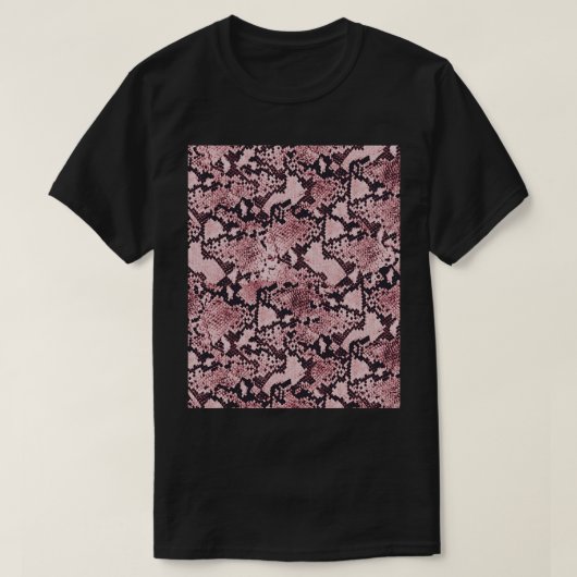 Rosa Schlange Druckgrafik T-Shirt (Design vorne)