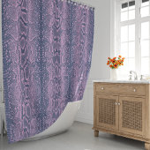 Rosa Schlange Hautfresse Duschvorhang