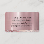 Rosa Schlange Skin Marmor Klassisches Schleudern Visitenkarte (Rückseite)