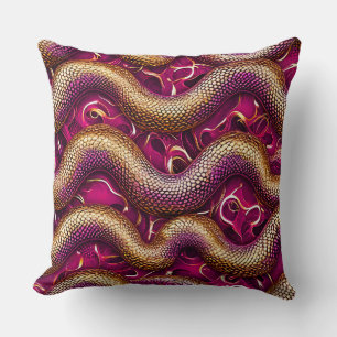 Rosa Schlangen Muster 🐍💗 Kühner Chic Reptilien D Kissen