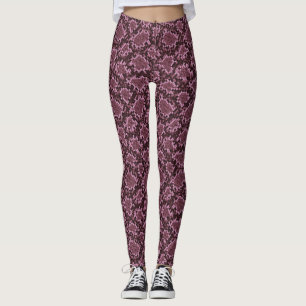Rosa Schlangendruck Leggings