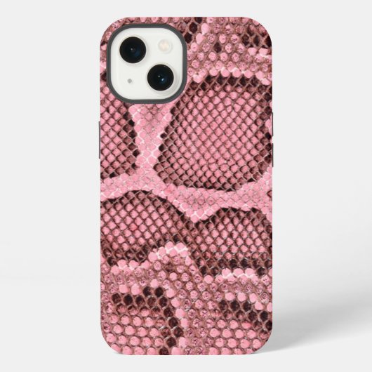 Rosa Schlangenhaut iPhone Hülle (Rückseite)