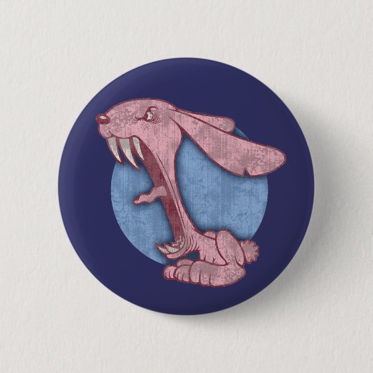 Rosa schlechtes Häschen Button (Vorderseite)