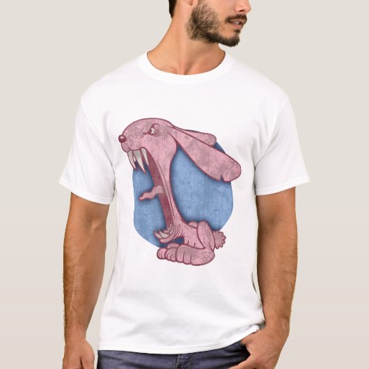 Rosa schlechtes Häschen T-Shirt (Vorderseite)
