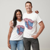 Rosa schlechtes Häschen T-Shirt (Unisex)