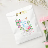 Rosa Schleife 70. Geburtstag Geschenktütchen (Versiegelt)