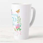 Rosa Schleife 70. Geburtstag Milchtasse (Rechte Ecke)