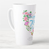 Rosa Schleife 70. Geburtstag Milchtasse (Linke Ecke)