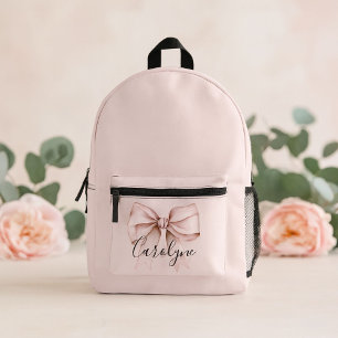 Rosa Schleife Ästhetik Coquette Personalisierter N Bedruckter Rucksack