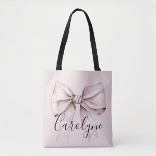 Rosa Schleife ästhetische Coquette Personalisierte Tasche