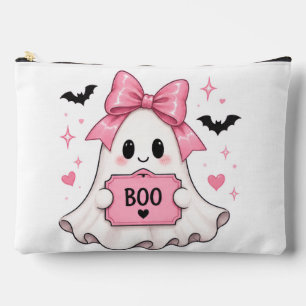 Rosa Schleife BOO Geist Coquette Halloween Zubehörtasche