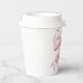 Rosa Schleife Coquette Schleifen Thema Pappbecher (Rechts)