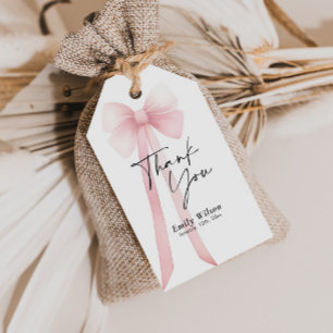 Rosa Schleife Danke  Geschenkanhänger