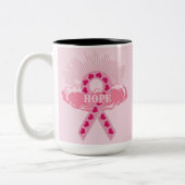 Rosa Schleife der Hoffnung Rosa Tasse (Links)