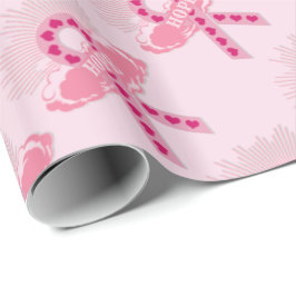 Rosa Schleife des hoffentlich rosa Wrapping Paper Geschenkpapier