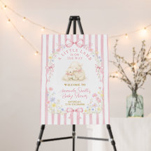 Rosa Schleife Ein kleines Lamm-Baby-Shower-Gingham