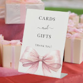 Rosa Schleife Elfenbein Karten Geschenke Schild