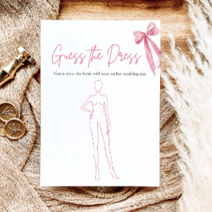 Rosa Schleife Errate Das Brautkleid Brautparty-Spi Einladung