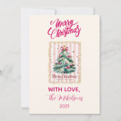 Rosa Schleife Frohe Weihnachten (Vorderseite)
