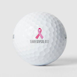 Rosa Schleife für das Brustkrebs-Bewusstsein Golfball