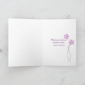 Rosa Schleife für den Freund Karte (Innenseite)