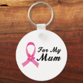 Rosa Schleife für meine Mama Schlüsselanhänger (Vorderseite)