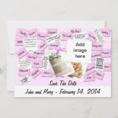 Rosa Schleife, Hochzeitstorte Save The Date (Vorderseite)