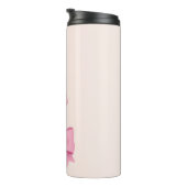 Rosa Schleife individuell  Thermosbecher (Nach rechts gedreht)