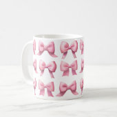 Rosa Schleife Kaffee/Tee Tasse (Vorderseite Links)