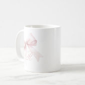Rosa Schleife Kaffeetasse (Vorderseite Links)