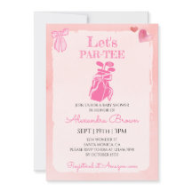 Rosa Schleife Kokette Golf Mädchen Babyparty