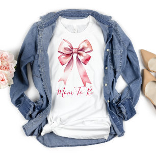 Rosa Schleife Kokette werdende Mutter T-Shirt