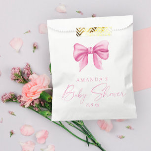 Rosa Schleife Mädchen Baby-Party Geschenktütchen