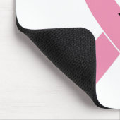 Rosa Schleife mit Blüten Mousepad (Ecke)