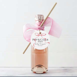 Rosa Schleife Pop And Cheer Geschenkanhänger